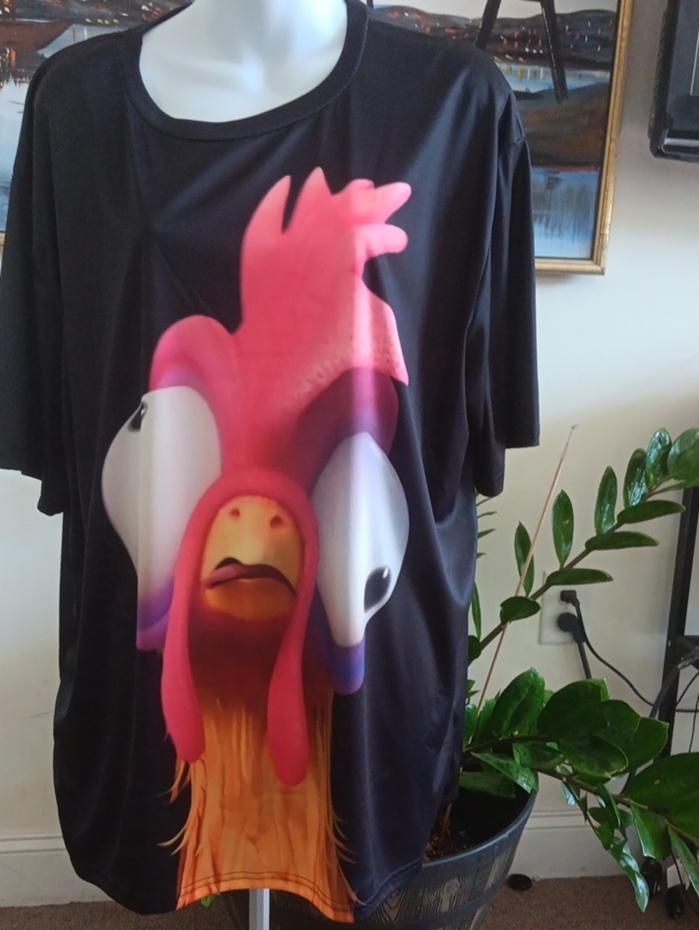Disney Moana Hei Hei Chicken Tee Stretchy P2P 25"  L31" 3XL